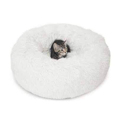 Catit Fluffy Bed - White - 60 cm (20 in) diameter