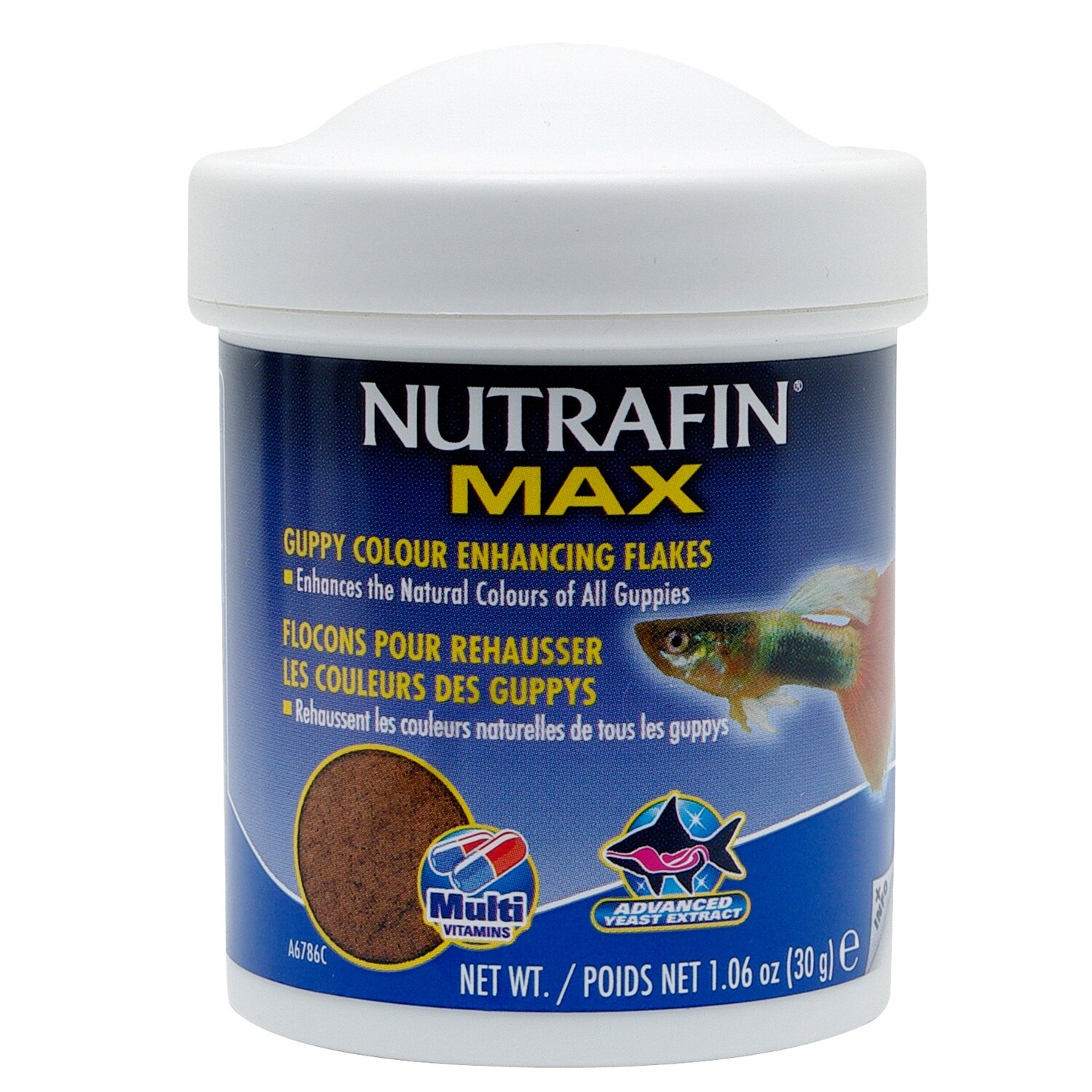 Nutrafin Max Guppy Colour Enhancing Flakes 30 g (1.06 oz )