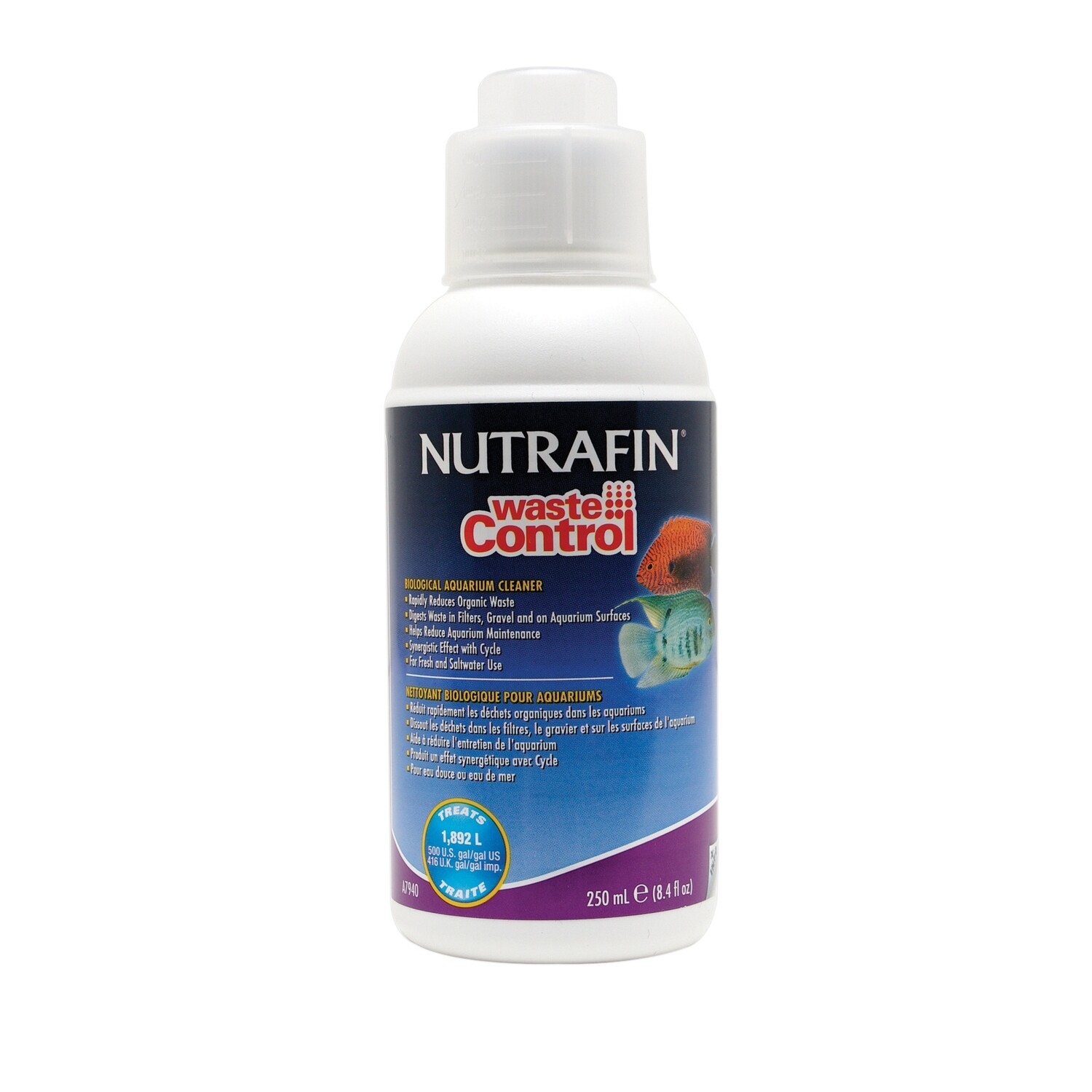 Nutrafin - Waste Control - Biological Aquarium Cleaner, 250 mL (8.4 fl oz)