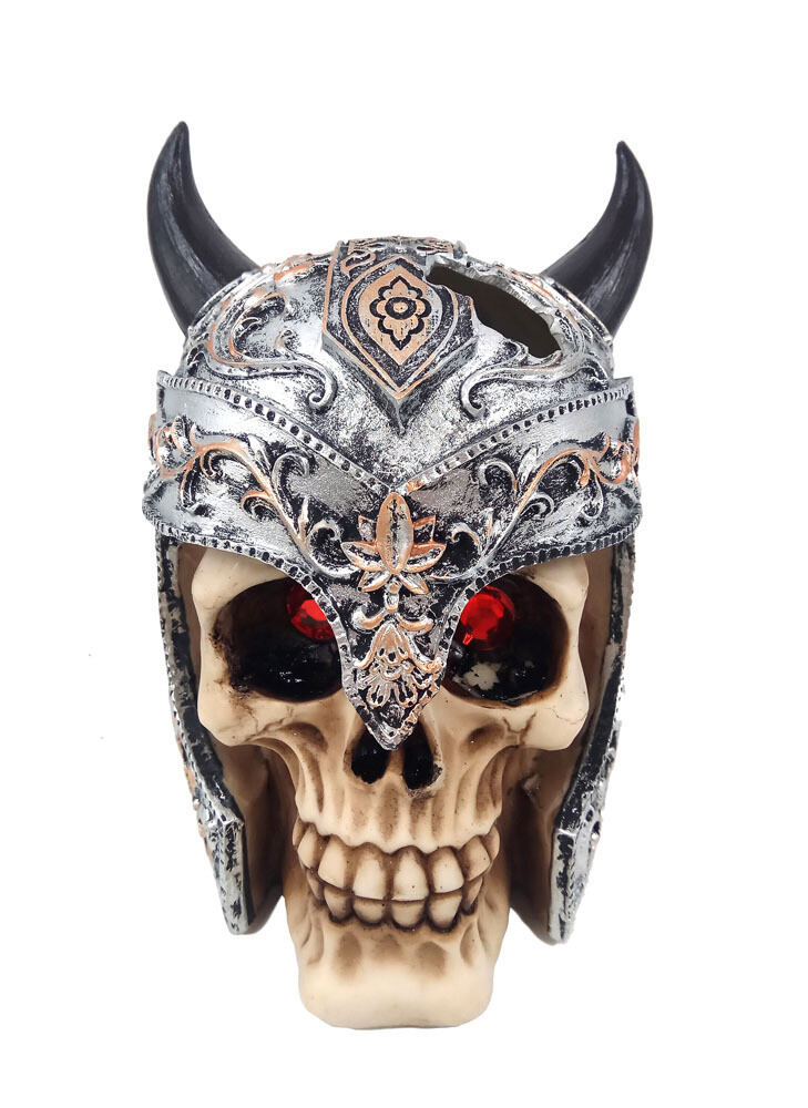 AQUA-FIT Polyresin Medival Skull 6x5x6&quot;