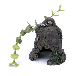 Penn Plax - Medium Sunken Bell with Plants