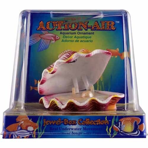 Penn Plax Air Tropical Clam Tank Aerating Ornament 3 Inch l x 2 Inch Width x 2.5 Inch Height