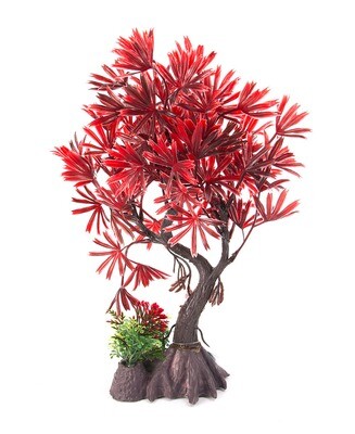 Red Japanese Maple Bonsai Plastic Plant 8"