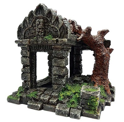 Polyresin Medevil Arch with Tree 5.5x5x5in