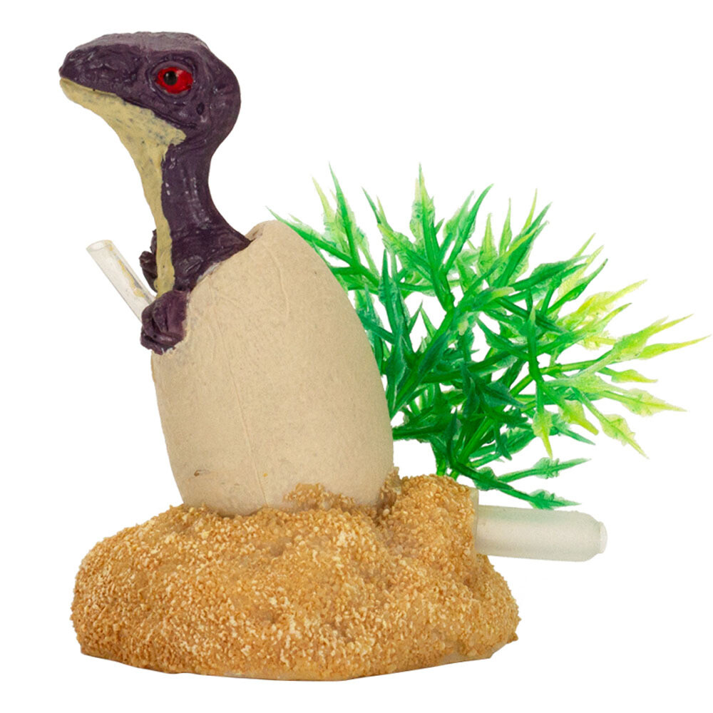 DSC Polyresin Velociraptor Dino Egg 2x1.6x2.25&quot;
