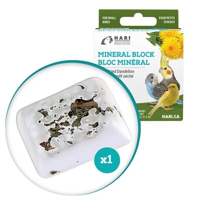 HARI Mineral Block for Small Birds - Dried Dandelion - 40 g - 1 pack