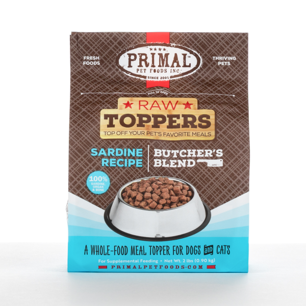 Primal Dog/Cat Raw Topper Butcher&#39;s Blend Sardine 2 lb