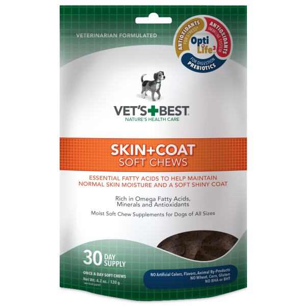 Vet&#39;s Best Dog Skin &amp; Coat Soft Chews 30 ct