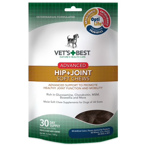 Vet&#39;s Best Dog Advanced Hip + Joint Soft Chews 30 ct