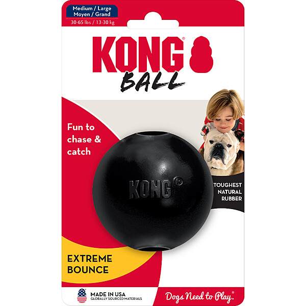 Kong Extreme Ball Black Medium/Large