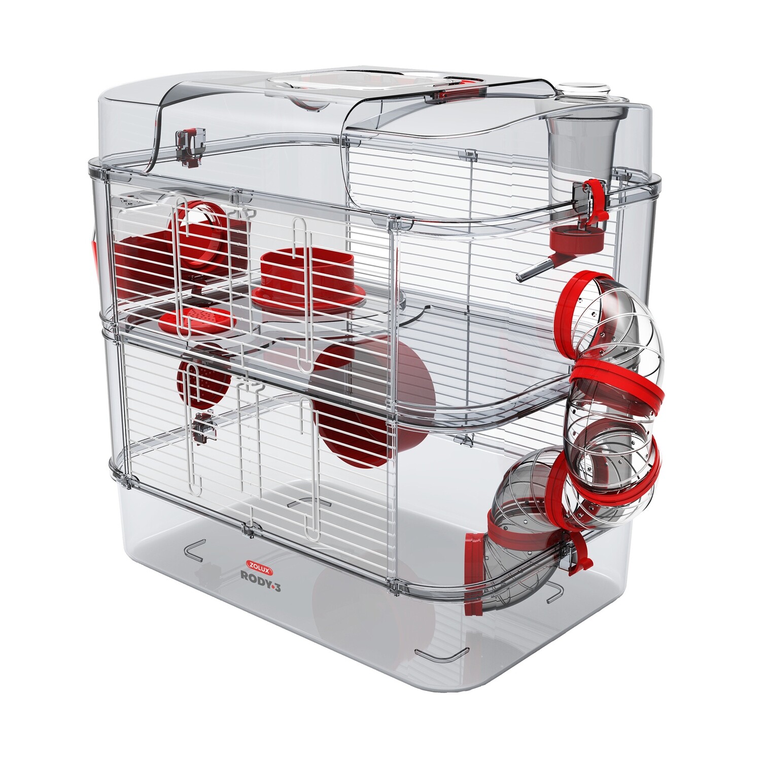 Rody3 Duo Hamster Cage - 2-story - Grenadine - 41 x 27 x 40.5 cm