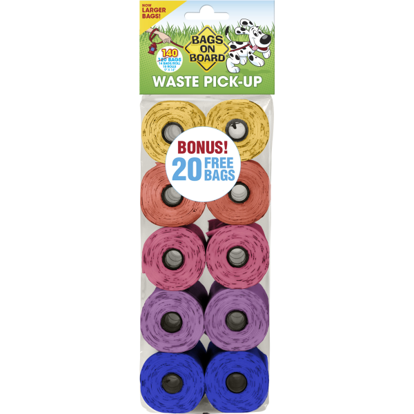 Bags On Board Rainbow Bag Refill 9x14&quot; 140 ct
