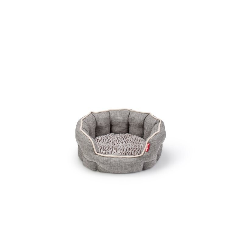BUDZ Dog Round Deluxe Bed Cuddler 17,5&quot; X 15,5&quot; GRAY