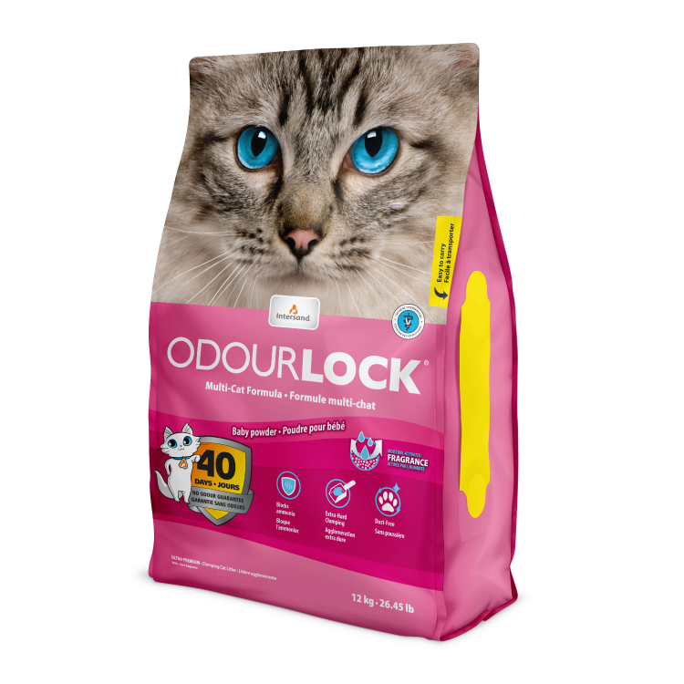 INTERSAND Odourlock Multi-Cat Litter - Baby Powder 12kg
