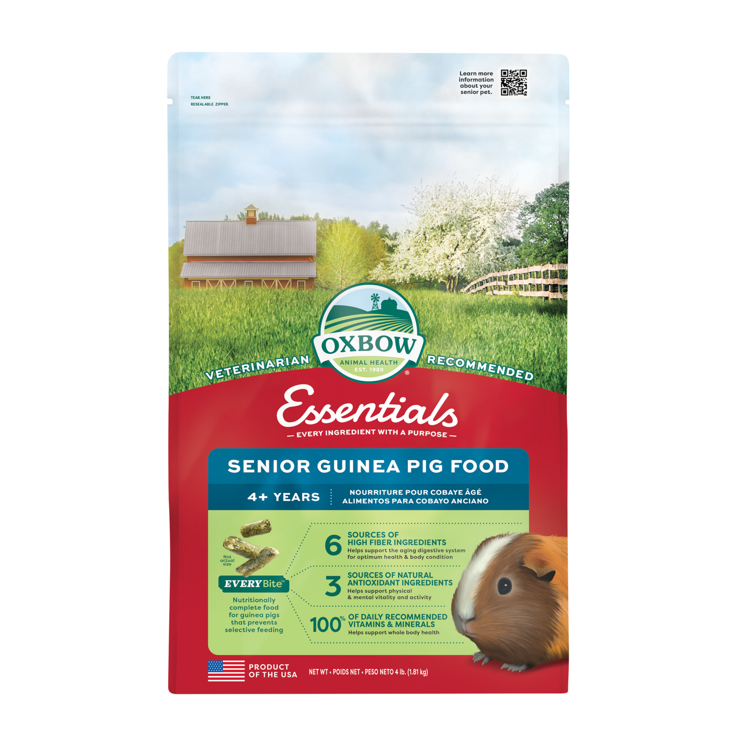 OXBOW Essentials Senior Guinea Pig 1.8kg