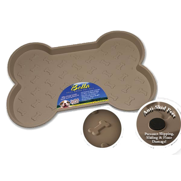 Bella Spill Proof Dog Mats Small Tan