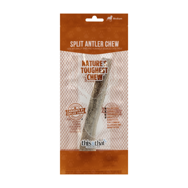 This&amp;That Split Antler Chew Medium 6.5&quot;