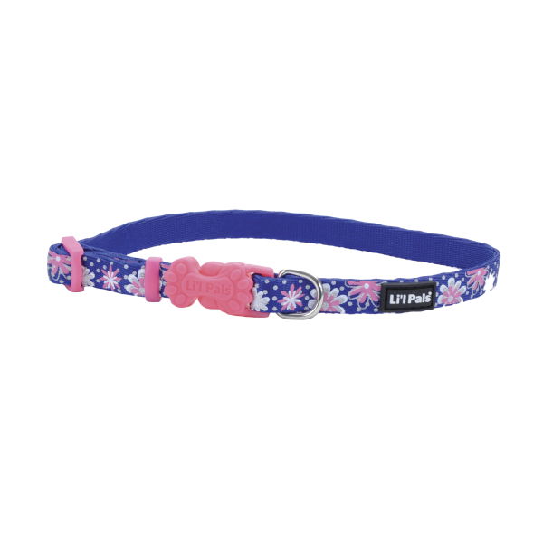Li&#39;l Pals Reflective Collar Flower w/Dots 3/8x6-8&quot;