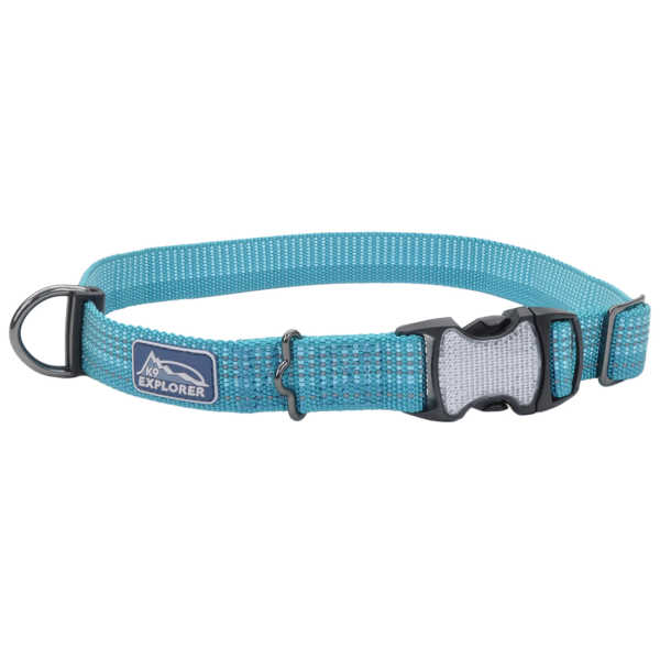 K9 Explorer Woven Adjustable Collar Ocean 1x12-18&quot;