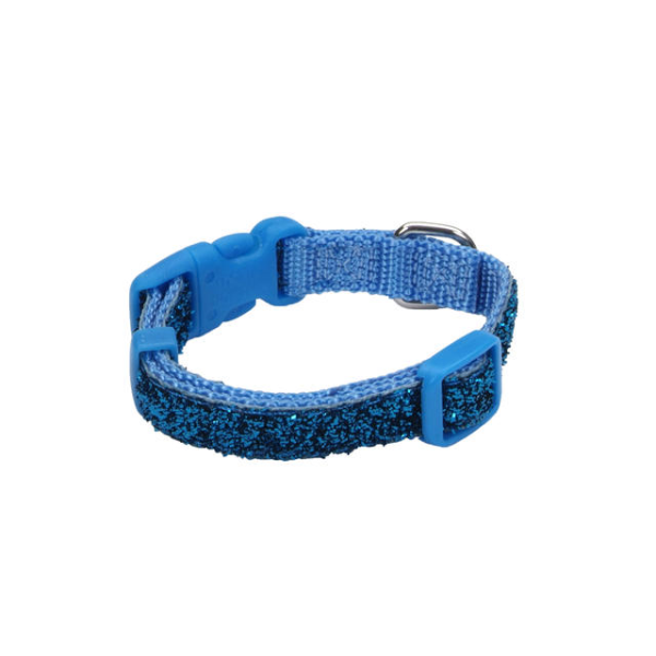 Li&#39;l Pals Adj Collar w/Glitter 12&quot; Blue Sparkles