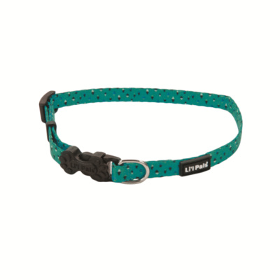 Li&#39;l Pals Collar Dog Teal/Grey Diamond 5/16x6-8&quot;