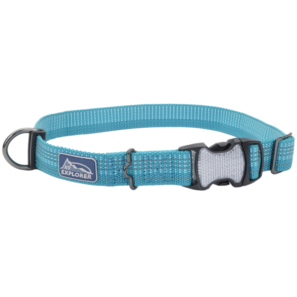 K9 Explorer Woven Adjustable Collar Ocean 5/8x10-14&quot;