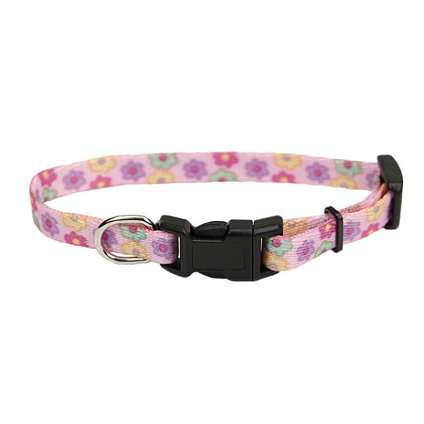 Li&#39;l Pals Printed Pattern Adj Nyl Collar 12&quot; Daisy
