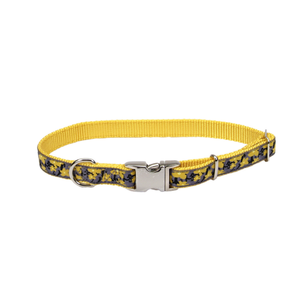 PetAttireRibbon Adj Nyl Collar w/Buckle 5/8x12&quot; Buttercup