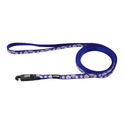 BTO Li&#39;l Pals Reflective Leash Flower w/Dots 3/8&quot;x6&#39;