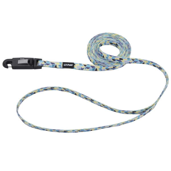 Li&#39;l Pals Leash Teal/Yellow/Grey 5/16&quot;x6&#39;