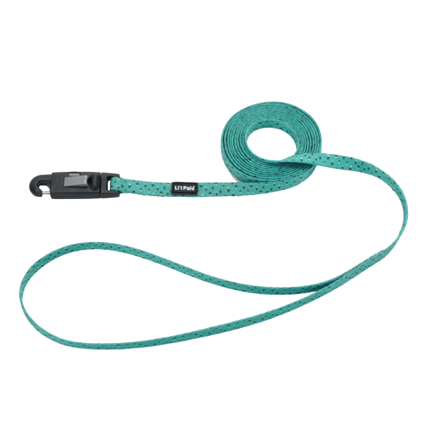 Li&#39;l Pals Leash Teal/Grey Diamond 5/16&quot;x6&#39;