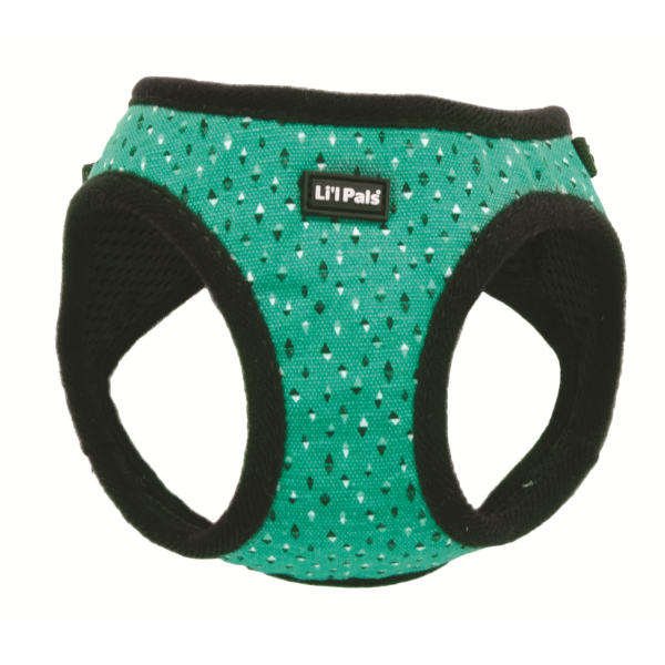 Li&#39;l Pals Canvas Harness Teal/Grey Diamond 8-10&quot;