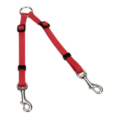 Coastal 2-Dog Leash Coupler 3/8&quot;x18-24&quot; Red