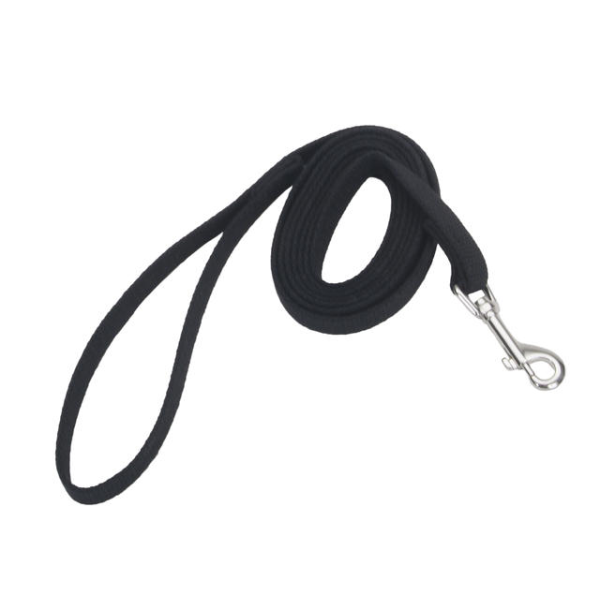TrainRight! Cotton Web Training Leash 5/8&quot; x 10&#39; Black