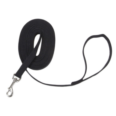 TrainRight! Cotton Web Training Leash 5/8&quot; x 30&#39; Black