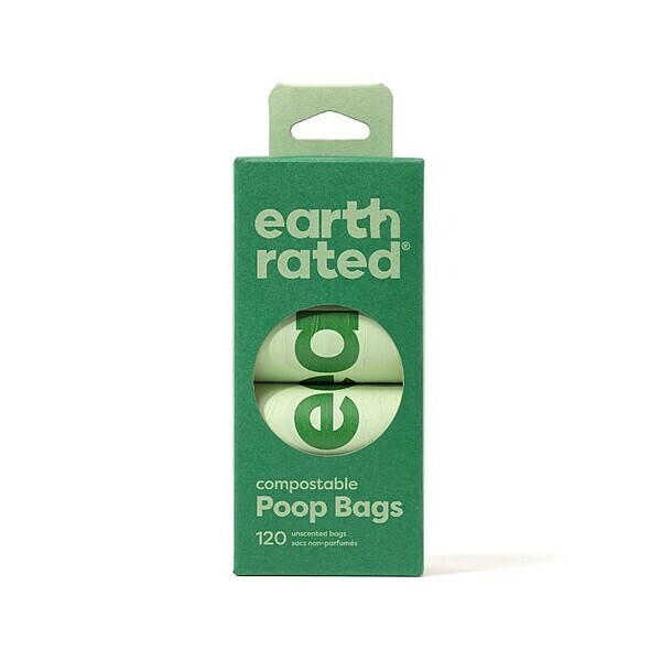 Earth Rated - Unscented Compostable bags 8 rolls | 120 bags