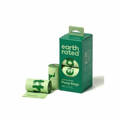 Earth Rated - Unscented Compostable bags 8 rolls | 120 bags