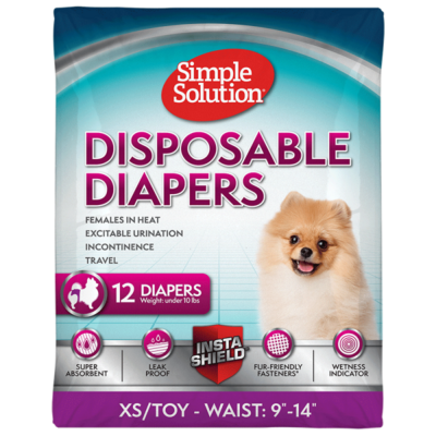 Simple Solution Disposable Diapers XS/Toy 12 pk