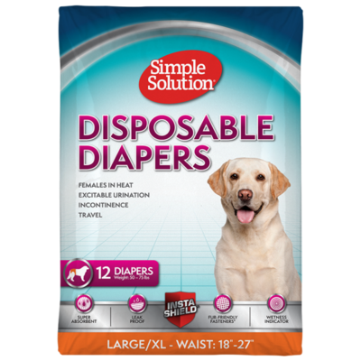 Simple Solution Disposable Diapers L/XL 12 pk