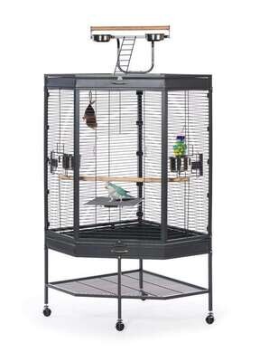 Prevue Corner Cage With Playtop