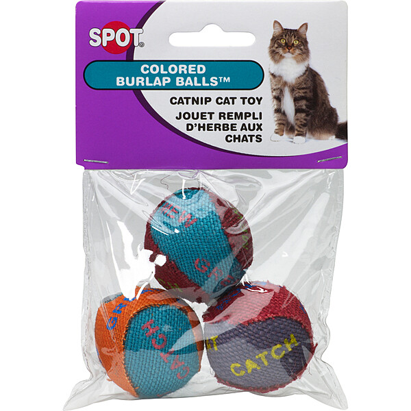 Burlap Balls Colored 3PK | Cat