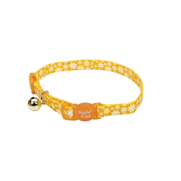 Safecat Fashion Bkwy Collar 12&quot; Orange/White/YellowDaisy