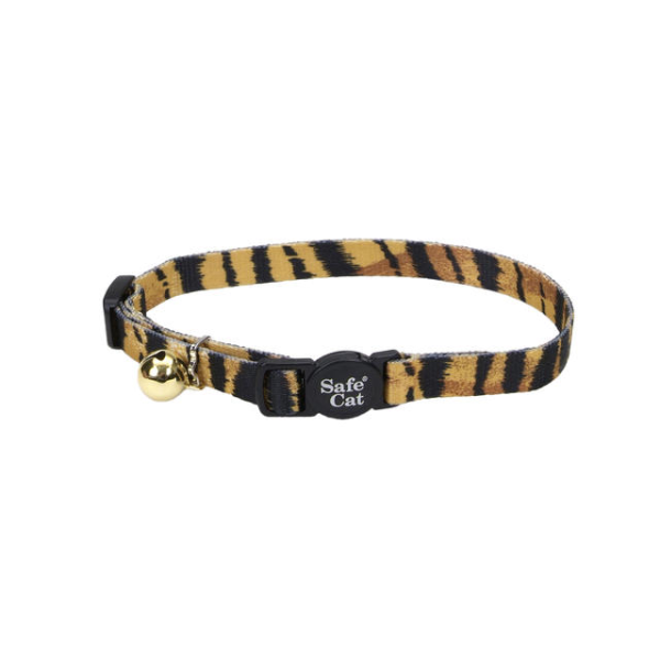 Safecat Fashion Bkwy Collar 12&quot; Tiger