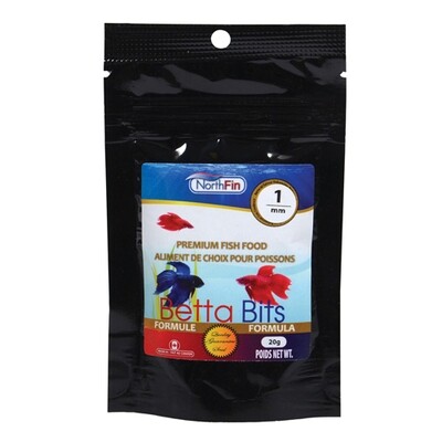 Northfin Food - Betta Bits 1mm Pellet 20 Gram Package