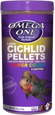 Omega One - Large Cichlid Pellets 6oz