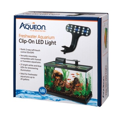 Aqueon - Freshwater Aquarium Clip-On LED Light