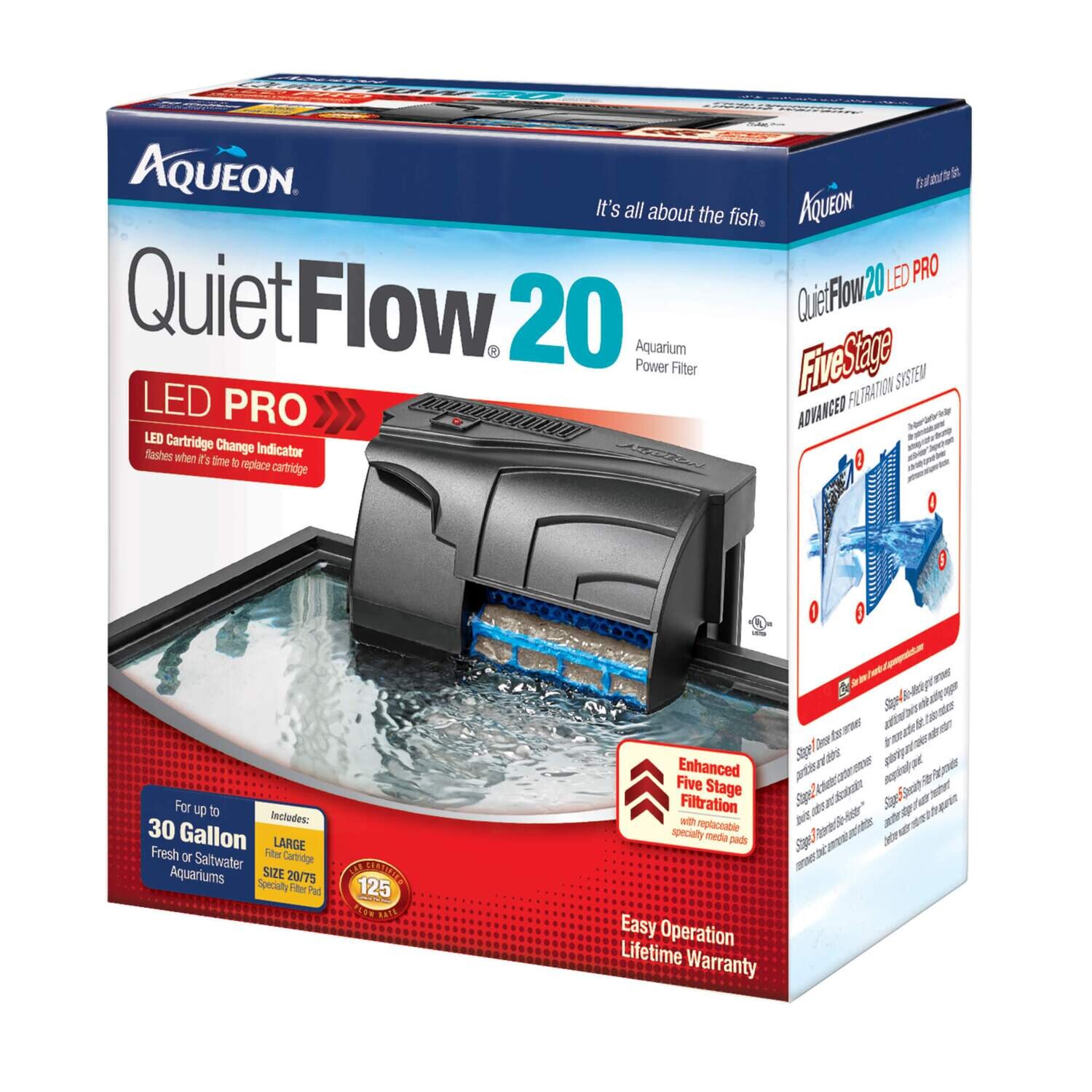QuietFlow LED Pro Power Filter 20 | Up to 30G