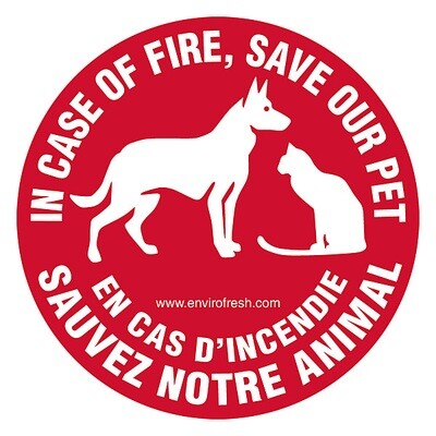 Safety Sticker &quot;Save My Pet&quot;
