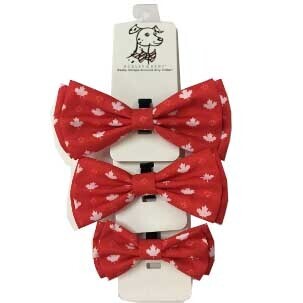 Bow Tie Maple Leaf Red Lrg