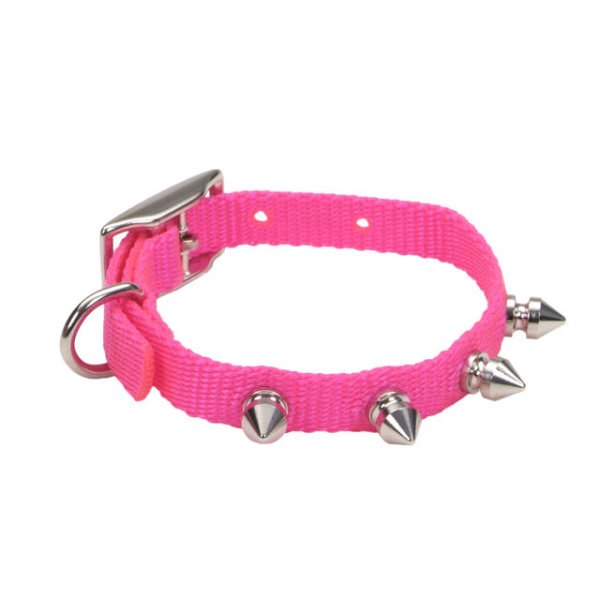 Li&#39;l Pals Spk Nyl Collar Neon Pink 8&quot;